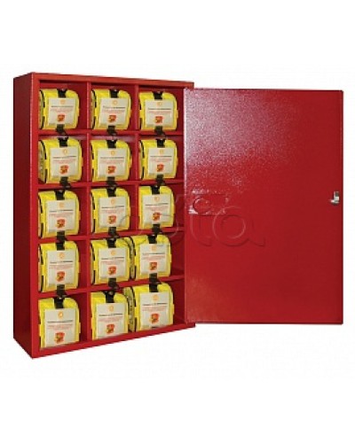 Футляр металлический секционный ПОЖТЕХНИКА ФМС-15 закрытый, красный в Королеве Пожарные шкафы Pintop.ru