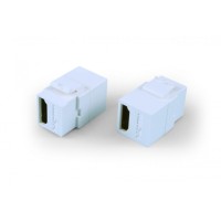 Вставка формата Keystone Jack с проходным адаптером HDMI (Type A), long body (29.7 мм), ROHS Hyperline (KJ1-HDMI-AL18-WH)