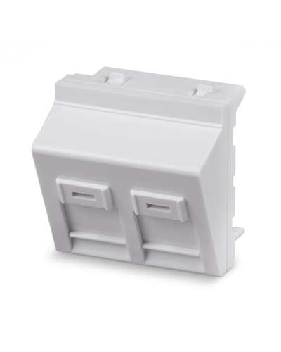 Вставка 45x45 (Mosaic) для 2 модулей формата Keystone Jack, угловая Cabeus (FP-A-45-2M) в Королеве Модули Keystone Pintop.ru