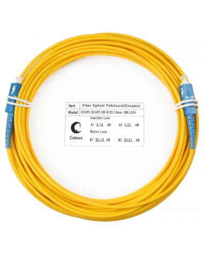 Шнур оптический simplex SC-SC 9/125 sm 20м LSZH Cabeus FOP(s)-9-SC-SC-20m в Королеве Патч-корды оптические Pintop.ru