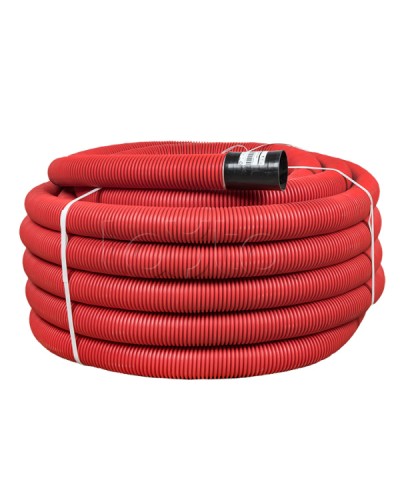 Труба гофр. двустенная ПНД/ПНД гибкая с протяжкой d90 мм (50 м) красная EKF-Plast (tg2st-90-50m) в Королеве Труба гофрированная Pintop.ru