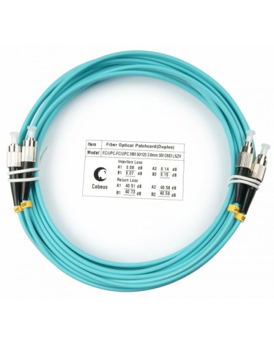 Шнур оптический duplex FC-FC 50/125 mm OM3 7м LSZH Cabeus FOP-50-FC-FC-7m в Королеве Патч-корды и пигтейлы Pintop.ru
