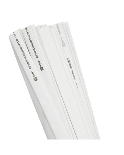 Термоусаживаемая трубка ТУТ нг 12/6 белая в отрезках по 1м EKF PROxima (tut-12-w-1m) в Королеве Аксессуары для кабель-канала Pintop.ru