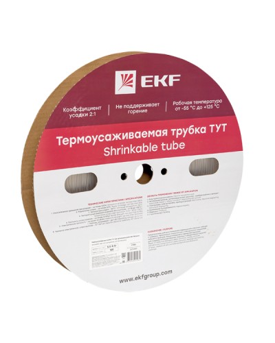 Термоусаживаемая трубка ТУТ 4/2 прозрачная рулон EKF PROxima (tut-4-tr) в Королеве Аксессуары для кабель-канала Pintop.ru