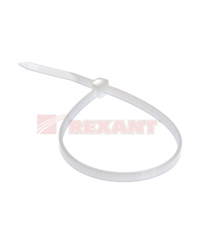 Хомут-стяжка нейлоновый 3х200 мм белый (100шт/уп) REXANT 07-0200-4 в Королеве Стяжки-хомуты Pintop.ru
