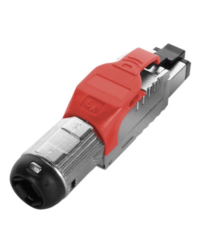 Разъем полевой оконцовки RJ-45 Hyperline (PLUE-8P8C-S-C6A-SH-RD) в Королеве Коннекторы Pintop.ru