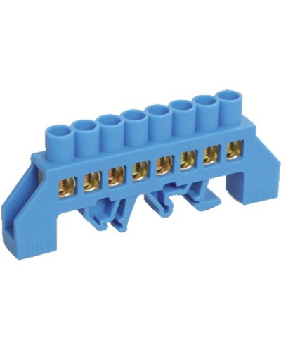 Шина нулевая в комбинированном DIN-изоляторе типа «Стойка» ШНИ-8x12-8-КС-С IEK YNN10-812-8DP-K07 в Королеве Клеммные колодки Pintop.ru