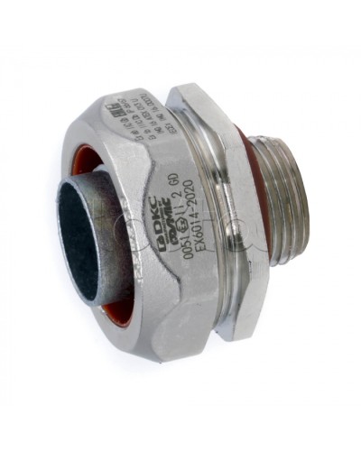 Взрывозащищенная Ex e муфта металлорукав-коробка. DN20 мм. M20х1,5.Никелированная латунь. IP66/6 (EX6014-2020) в Королеве Повороты, муфты, тройники Pintop.ru