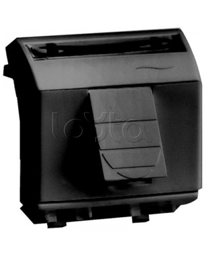 Компьютерная розетка RJ-45, кат.6A 8P8C, Hyperline, Dual IDC: 110&Krone Brava, черн., 2мод DKC 77679N в Королеве Розетки компьютерные и телефонные Pintop.ru