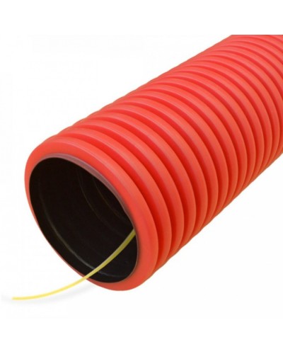 Труба гофрированная двустенная ПНД гибкая тип 750 (SN38) с/з красная д50 (100м/уп) Промрукав (PR15.0041) в Королеве Труба гофрированная Pintop.ru