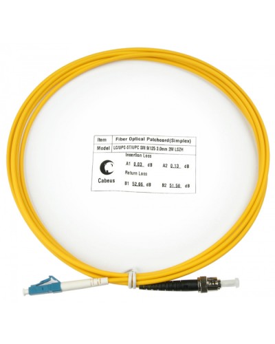 Шнур оптический simplex LC-ST 9/125 sm 2м LSZH Cabeus FOP(s)-9-LC-ST-2m в Королеве Патч-корды оптические Pintop.ru