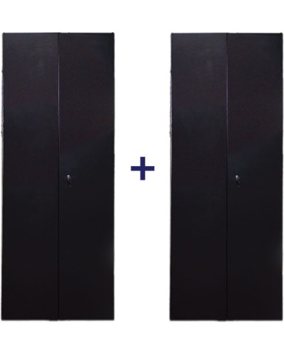 Комплект дверей 42U, 800 мм, черный, передняя - распашная металл, задняя - распашная металл TWT TWT-CBB-DR42-8x-S-M1 в Королеве Аксессуары для стоек и шкафов Pintop.ru