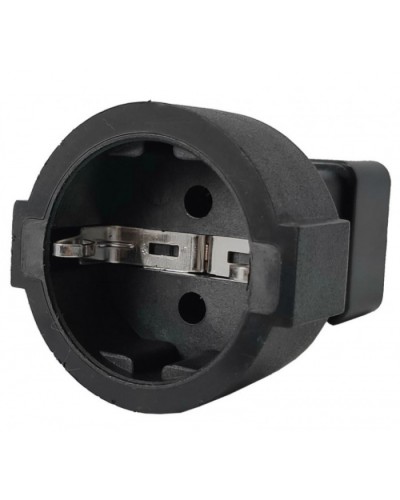 Адаптер переходной, розетка Schuko - вилка C20, 220В, 16А, черный LANMASTER (LAN-PPS/20-BK) в Королеве Проходные адаптеры и розетки оптические Pintop.ru