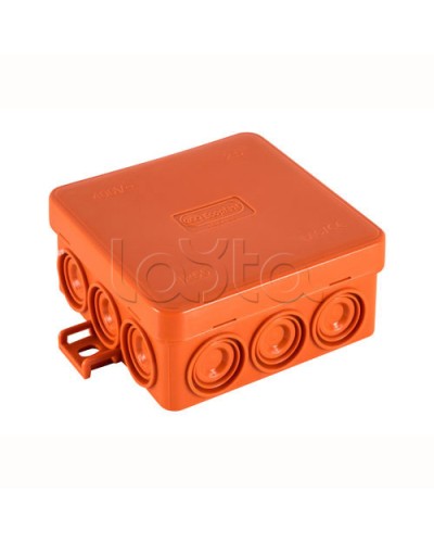 JBL085 Коробка огн. E110, о/п 85х85х38мм, без галогена, 12 вых., IP55, 3P, (0,15-6,0 мм2), цвет оранж. Экопласт (43775HF) в Королеве Коробки (ОКЛ) Экопласт Pintop.ru