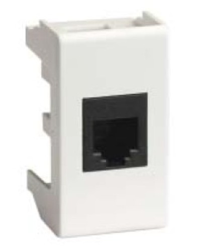 Компьютерная розетка RJ-45, кат.5Е, неэкранированная 8P8C, Hyperline, Dual IDC, белый RAL 9010, DKC 45048 в Королеве Розетки компьютерные и телефонные Pintop.ru