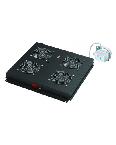 Вентилятор 4-х мод. с мех. терм., со шнуром пит. 1,8м, вилка Shuko, чер. Datarex DR-452411 в Королеве Вентиляторные модули Pintop.ru