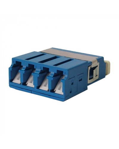 Адаптер оптический LC OM3, со шторкой, корпус SC, квадро LANMASTER (LAN-4LCS/SH-AM-OM3) в Королеве Проходные адаптеры и розетки оптические Pintop.ru