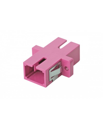 Оптический адаптер OM4, симплекс SC, с фланцами, пурпурный Eurolan (36A-40-SC-02MG) в Королеве Проходные адаптеры и розетки оптические Pintop.ru