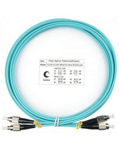 Шнур оптический duplex FC-FC 50/125 mm OM3 3м LSZH Cabeus FOP-50-FC-FC-3m в Королеве Патч-корды и пигтейлы Pintop.ru