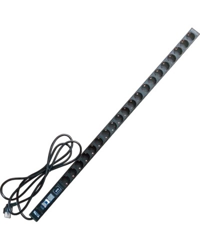 Блок розеток вертикальный 20xSchuko, 250V, 16A, шнур 3 метра, вилка Schuko TWT TWT-PDV-20GS-GP в Королеве Блоки розеток Pintop.ru