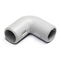 Угол 90° (из двух частей) для труб D25 мм, без галогена (25 шт/уп) Экопласт 41225-25HF