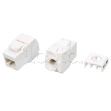 Вставка Keystone Jack RJ-45(8P8C) Hyperline KJ8-8P8C-C6-180-TLS-WH