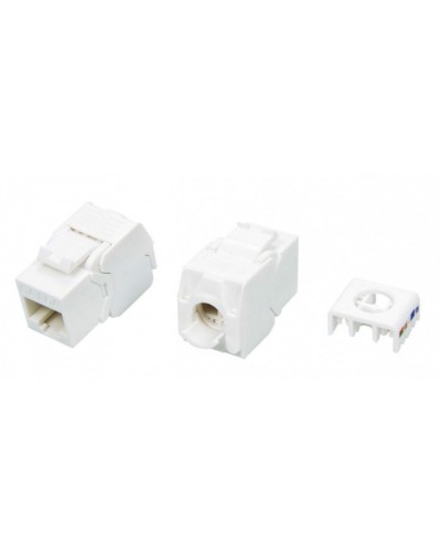 Вставка Keystone Jack RJ-45(8P8C) Hyperline KJ8-8P8C-C6A-180-TLS-WH в Королеве Модули Keystone Pintop.ru