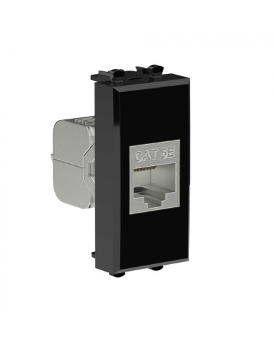 Avanti Компьютерная розетка RJ-45 без шторки модульная, кат.5е экран., Черный квадрат 1модуль DKC (4402761) в Королеве Коннекторы Pintop.ru