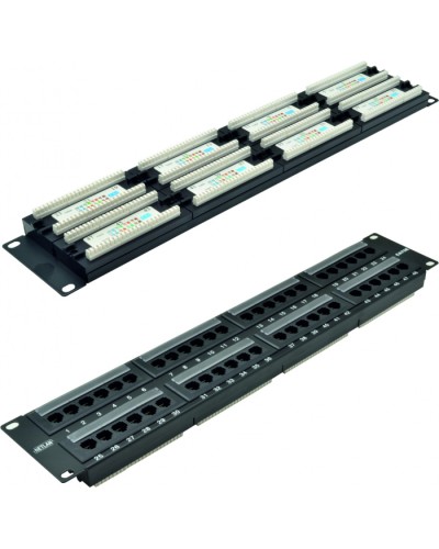 Панель коммутационная 19, 2U, 48 портов,Кат.5e NETLAN EC-URP-48-UD2 в Королеве Патч панель Pintop.ru