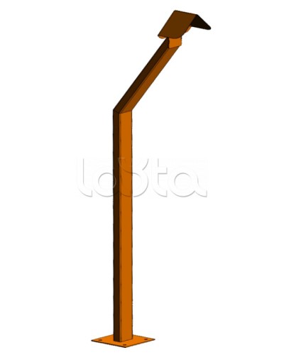 Стойка кнопки выхода Аякс наклонная исп.00 (на асфальт), оранжевая Магнито-контакт в Королеве Дополнительное оборудование для ОПС Pintop.ru