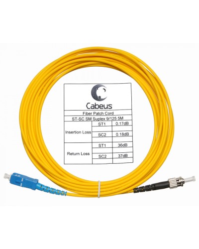 Шнур оптический simplex SC-ST 9/125 sm 10м LSZH Cabeus FOP(s)-9-SC-ST-10m в Королеве Патч-корды оптические Pintop.ru