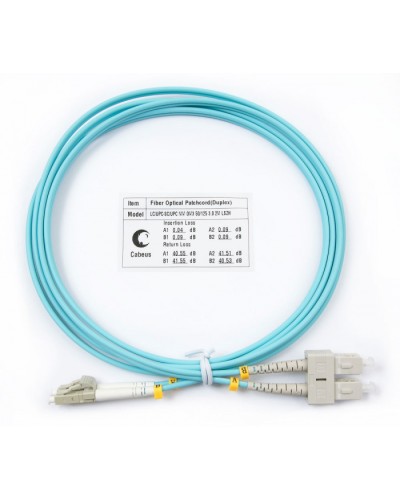 Шнур оптический duplex LC-SC 50/125 mm OM3 2м LSZH Cabeus FOP-50-LC-SC-2m в Королеве Патч-корды и пигтейлы Pintop.ru