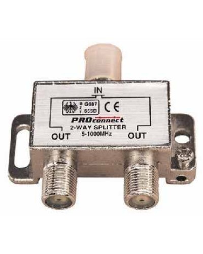 Делитель ТВ х 2 под F разъём 5-1000 МГц (10шт/уп) PROCONNECT 05-6021 в Королеве Коммутационные изделия Pintop.ru