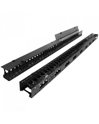 Вертикальные органайзеры с пласт пальцами 149 мм, 47U, черные TWT (TWT-CBB-DVO-47U/M) в Королеве Кабельные органайзеры Pintop.ru