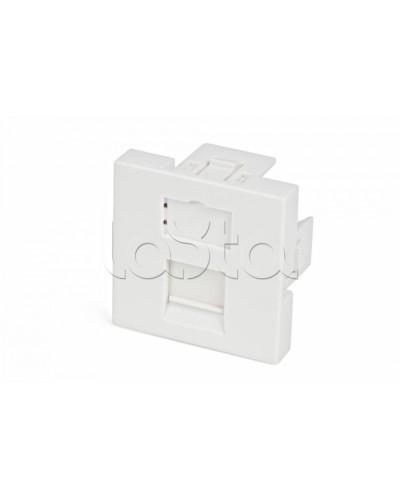 Вставка 45x45 (аналог Mosaic) для 1 модуля формата Keystone Jack, со шторкой Hyperline SIP2-1K-M45-45 в Королеве Модули Keystone Pintop.ru