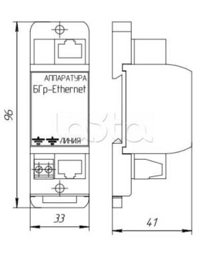 Блок защиты извещателей от воздействия грозы и электромагнитных наводок Forteza Блок БГр-Ethernet-8 в Королеве Устройства защиты операционных процессоров (ОПС) Pintop.ru