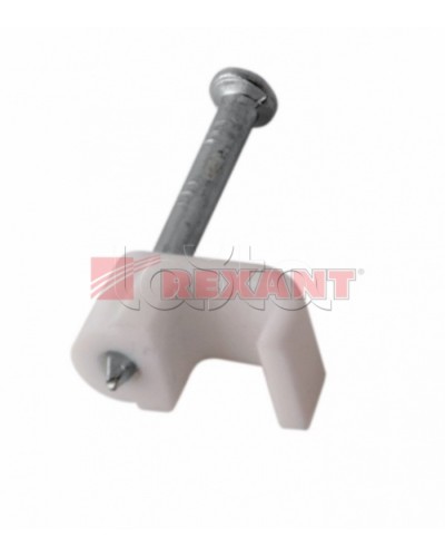 Крепеж кабеля плоский 6мм х 4мм (10шт/уп) REXANT 07-4206 в Королеве Держатели, клипсы, скобы Pintop.ru