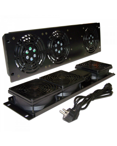 Блок 3-х вентиляторов 19 вертикальный, без термостата, 3U TWT (TWT-CB-FANV3-RACK) в Королеве Вентиляторные модули Pintop.ru