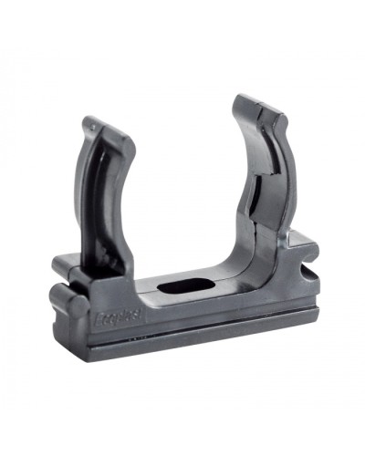 CF32G Держатель (клипса), без галогена, для труб D32мм, цвет чёрный (10шт) Экопласт (41732-10HF-BL) в Королеве Держатели, клипсы, скобы Pintop.ru