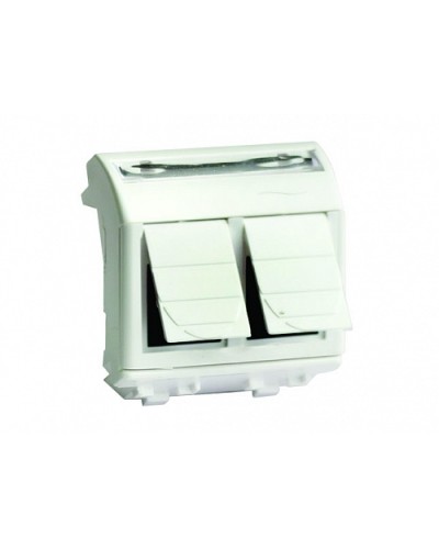 Комп.роз. RJ45 кат.6 (2 разъема 8P8C, Hyperline) Brava, белая, 2М DKC (76452B) в Королеве Розетки компьютерные и телефонные Pintop.ru