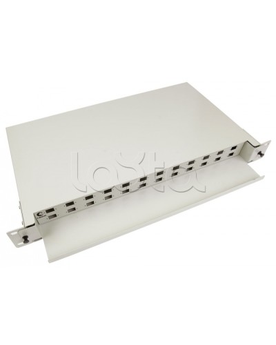 Бокс оптический 19, 1U на 24 SC/2xLC порта Cabeus ODF-19-24-SC в Королеве Кросс оптический Pintop.ru