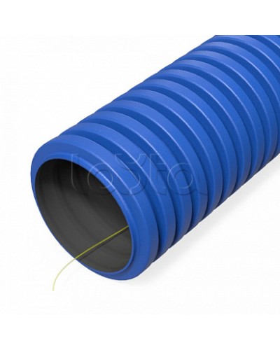 Труба гофрированная двустенная ПНД гибкая тип 750 (SN38) с/з синяя d50 мм (150м/уп) Промрукав (PR15.0277) в Королеве Труба гофрированная Pintop.ru