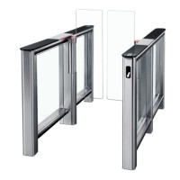 Турникет PERCo-ST-01 с крышками из закал. стекла с центральной вставкой из нерж. стали со створками Створки шириной 475