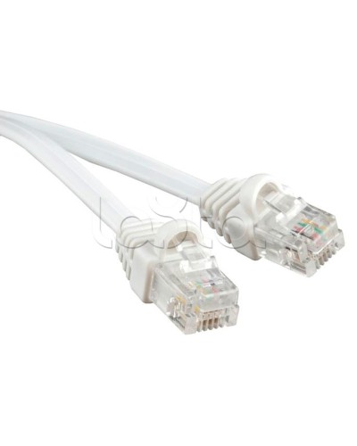 Патч-корд 6p4c телефонный, 3 м, белый Cabeus PC-TEL-RJ12-3m в Королеве Патчкорды (медные) Pintop.ru