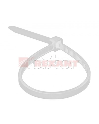 Хомут-стяжка нейлоновый 2.5х120 мм белый (100шт/уп) REXANT 07-0120 в Королеве Стяжки-хомуты Pintop.ru