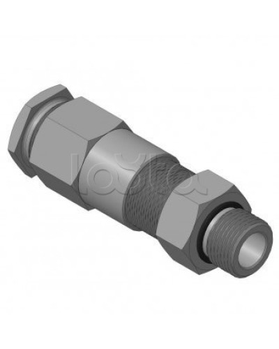 Кабельный ввод для бронированного кабеля с двойным уплотнением резьбой G1/2, внешним диаметром кабеля D=14-18 мм и проходным диаметром кабеля d=8-12 мм Спектрон КВБ-18/12-2У-М-G1/2 в Королеве Аксессуары для кабель-канала Pintop.ru