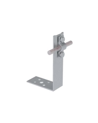 Угловой держатель болтовой для прутка Ø 5-10 мм H80 мм КМ-Профиль (UDB-H80-D5-10) в Королеве Монтажные материалы Pintop.ru