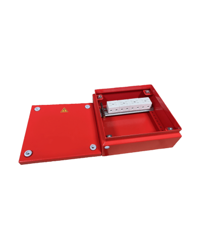 Коробка распределительная огнестойкая КРОПС, IP55, габаритные размеры 200х200х80 мм, для кабелей сечением до 6 мм2, 6 клемм КМ-Профиль (FRJB-KM-ST6-6-06-КРОПС-IP55) в Королеве Распределительные коробки Pintop.ru