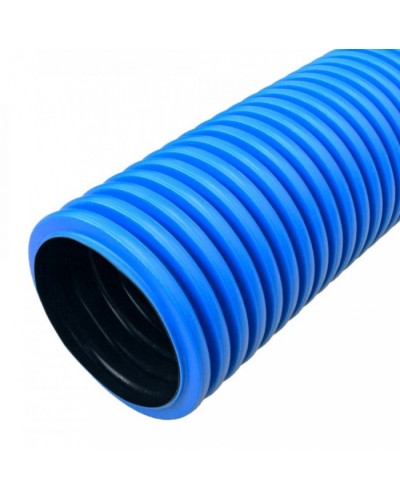 Труба гофрированная двустенная ПНД жесткая тип 750 (SN8) синяя д200 6м (12м/уп) Промрукав (PR15.0192) в Королеве Труба гофрированная Pintop.ru