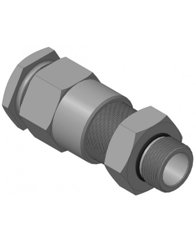 Кабельный ввод для бронированного кабеля с двойным уплотнением резьбой G3/4, внешним диаметром кабеля D=18-22 мм и проходным диаметром кабеля d=8-12 мм Спектрон КВБ-22/12-2У-М-G3/4 в Королеве Аксессуары для кабель-канала Pintop.ru